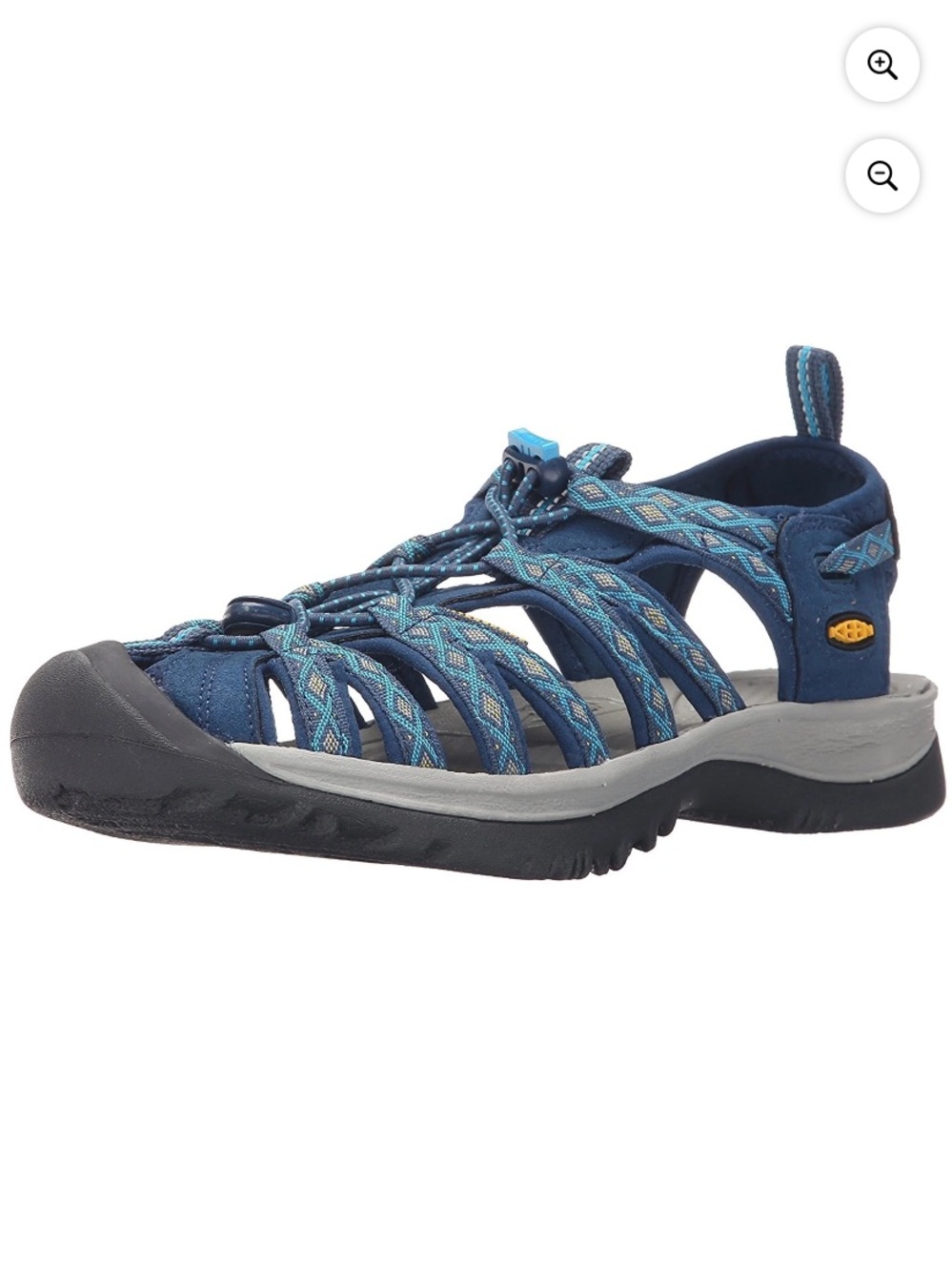 Keen Womens Whisper Bungee Outdoor Hiking Trail Shoe Poseidon Danube Blue Size 9